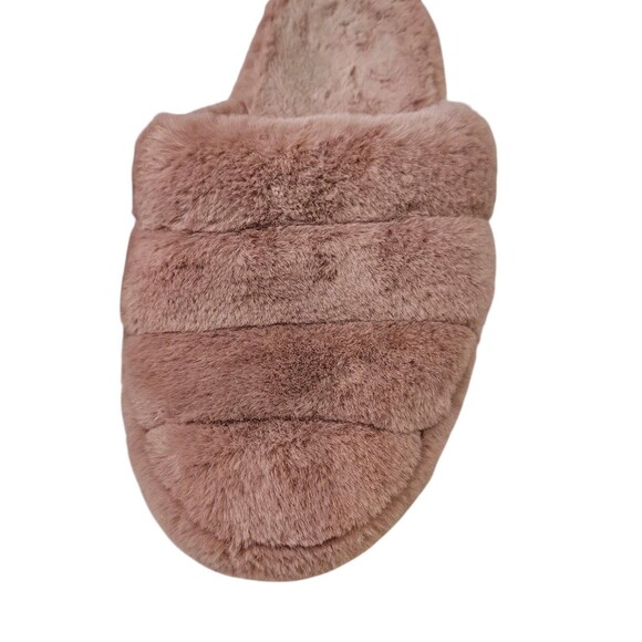 Vionic Cosmina Faux Fur Womens 9 Slip On Slide Slippers Cozy Comfort House Shoes - Picture 4 of 9